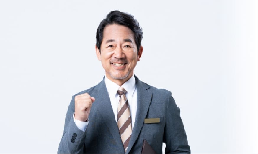 自信をもって投資を語る男性